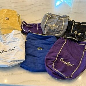 Crown Royal Drawstring Bags Set - Multicolor
